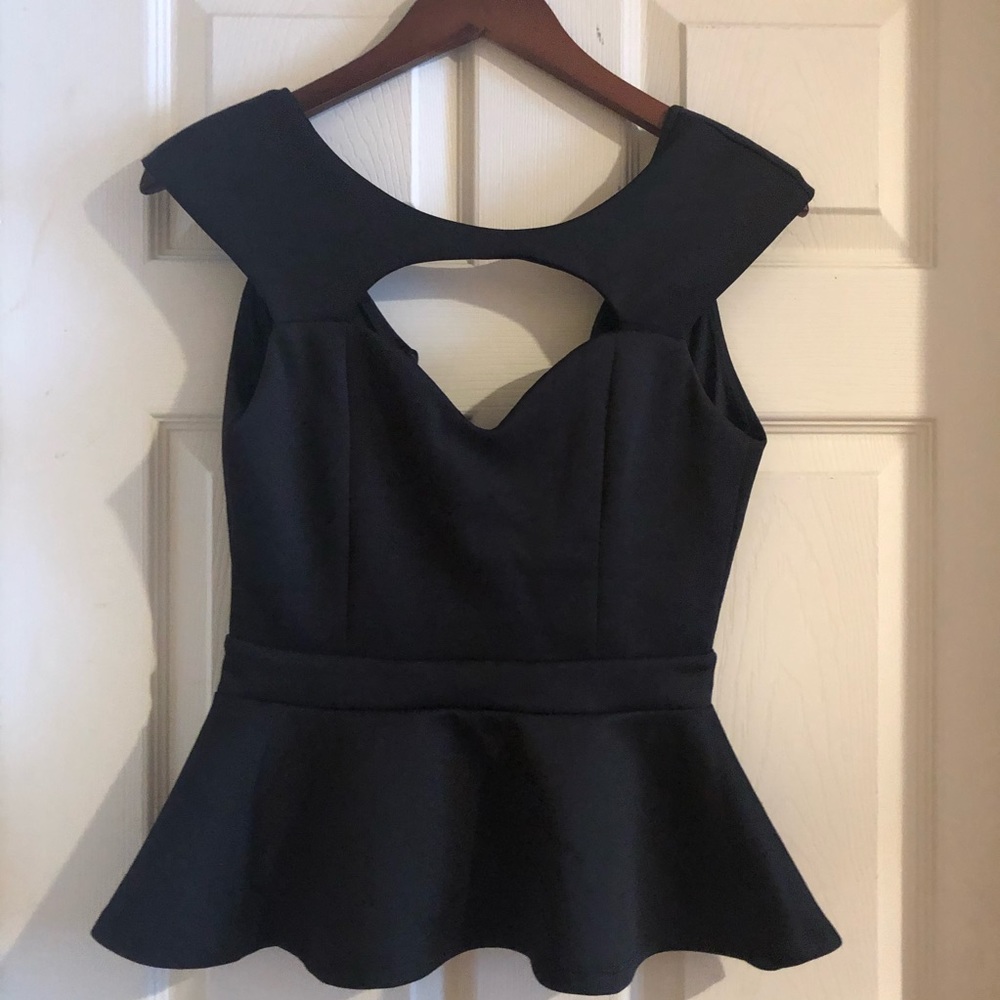 Arden B Black Peplum